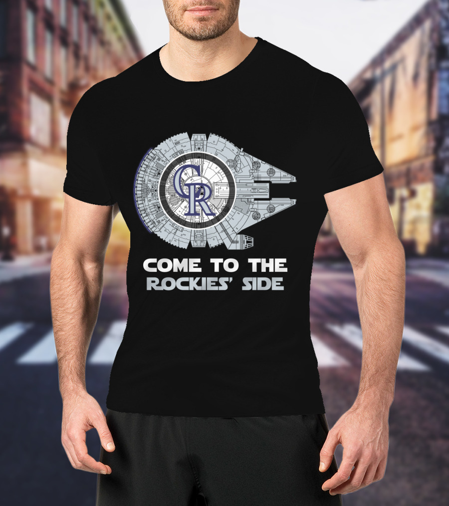 Colorado Rockies Millennium Falcon Come To The Rockies' Side T-Shirt