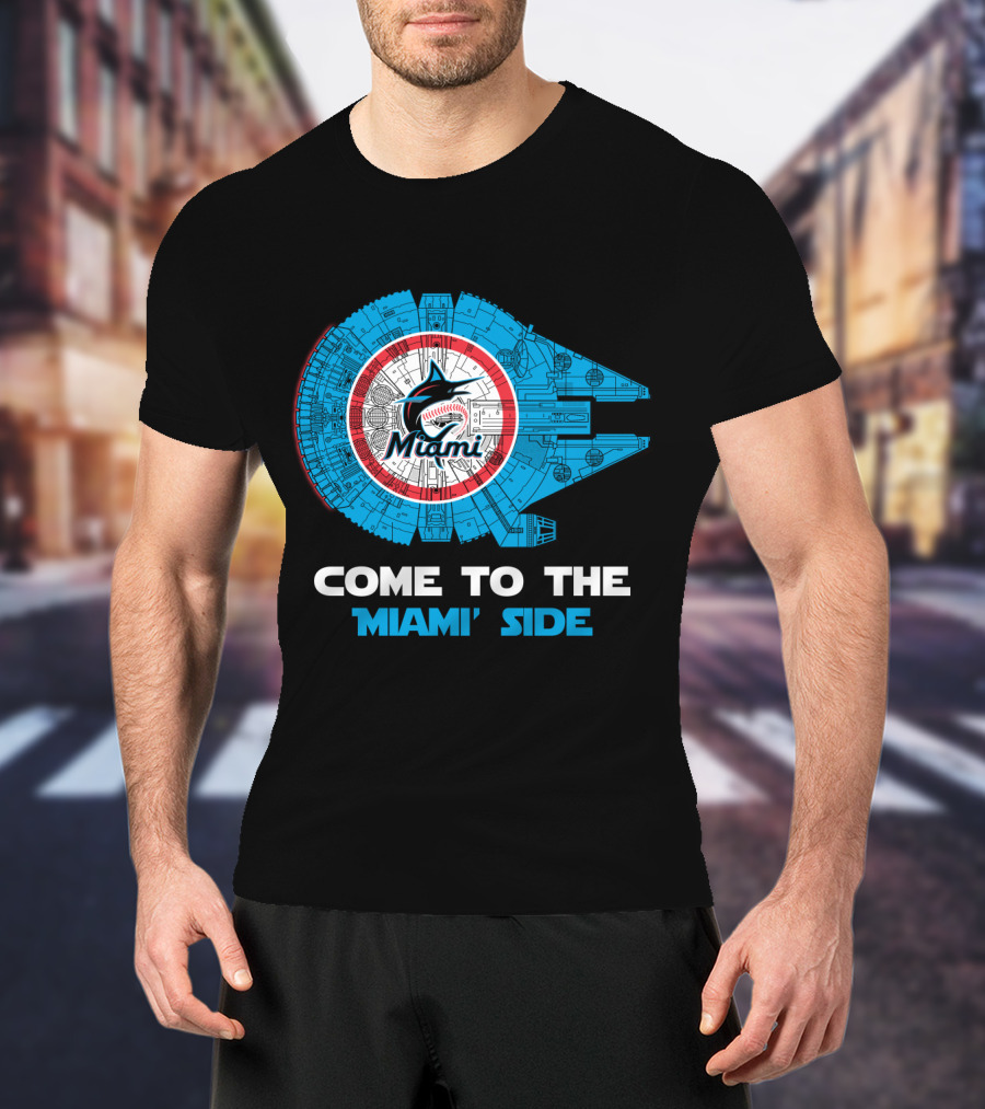 Miami Marlins Come To The Miami Side Millennium Falcon T-Shirt