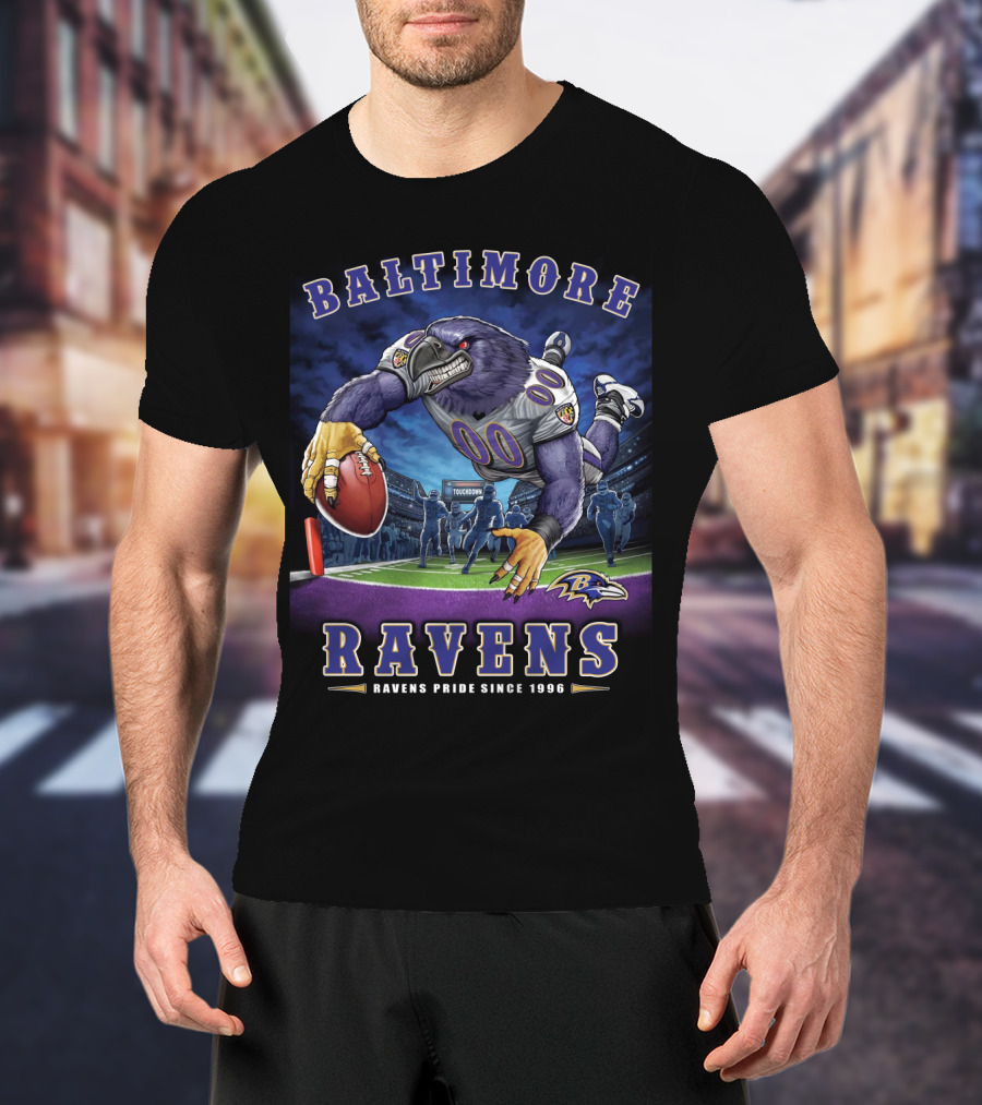 Baltimore Ravens Pride End Zone Football Since 1996 T-Shirt