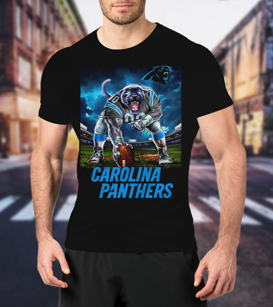Carolina Panthers 3 Point Stance Nfl Stadium Panther T-Shirt