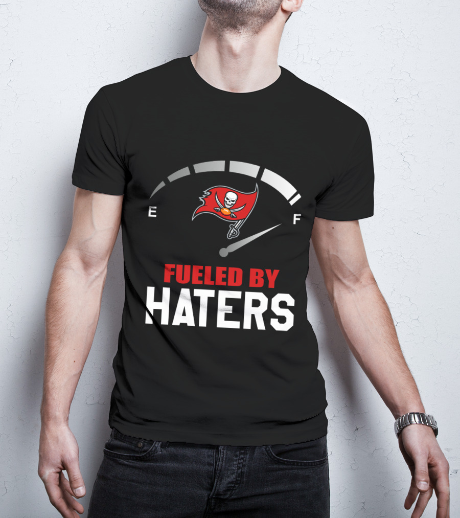 Fueled By Haters Tampa Bay Buccaneers Football Logo Stadium Energy T-Shirt
