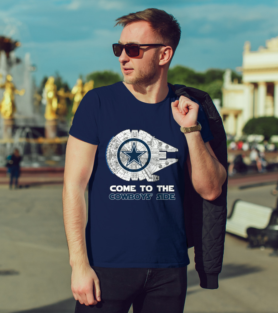 Come To The Cowboys' Side Millennium Falcon Star Cowboys T-Shirt
