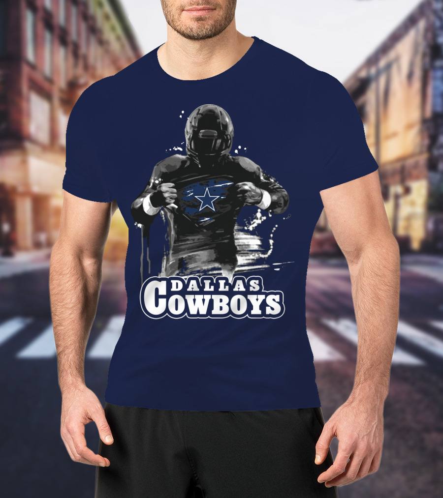 Dallas Cowboys Superhero Star Icon Football Player T-Shirt