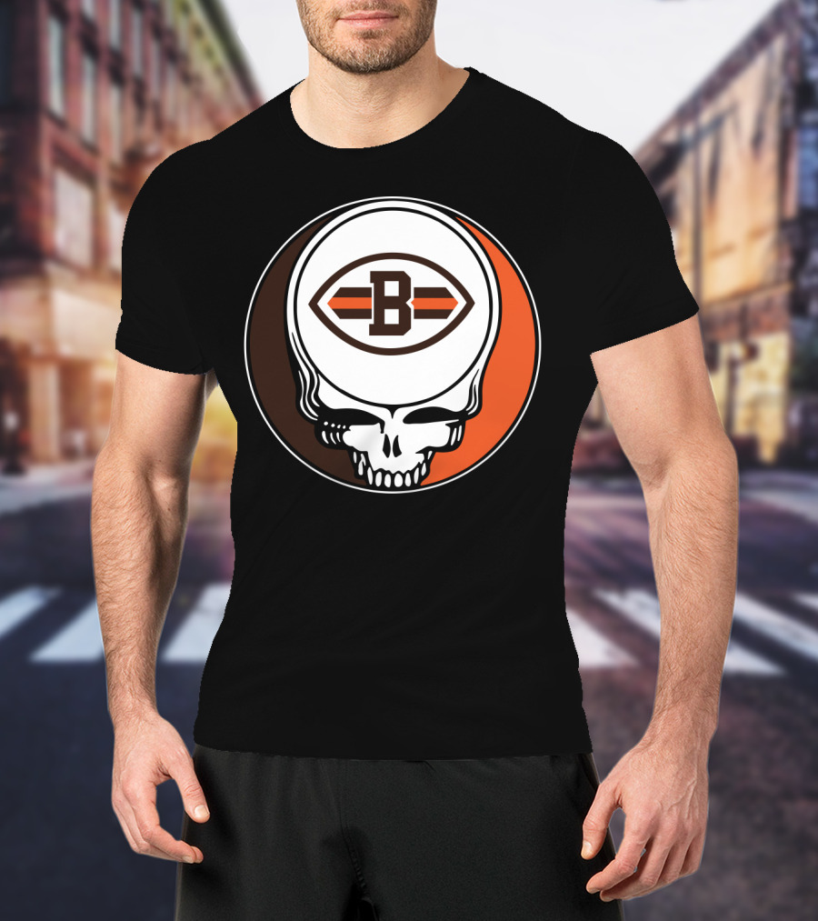 Grateful Dead Cleveland Browns Skull T-Shirt