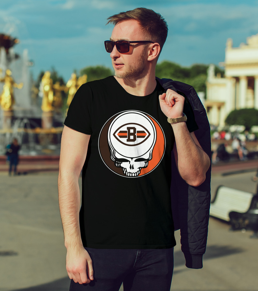 Grateful Dead Cleveland Browns Skull T-Shirt