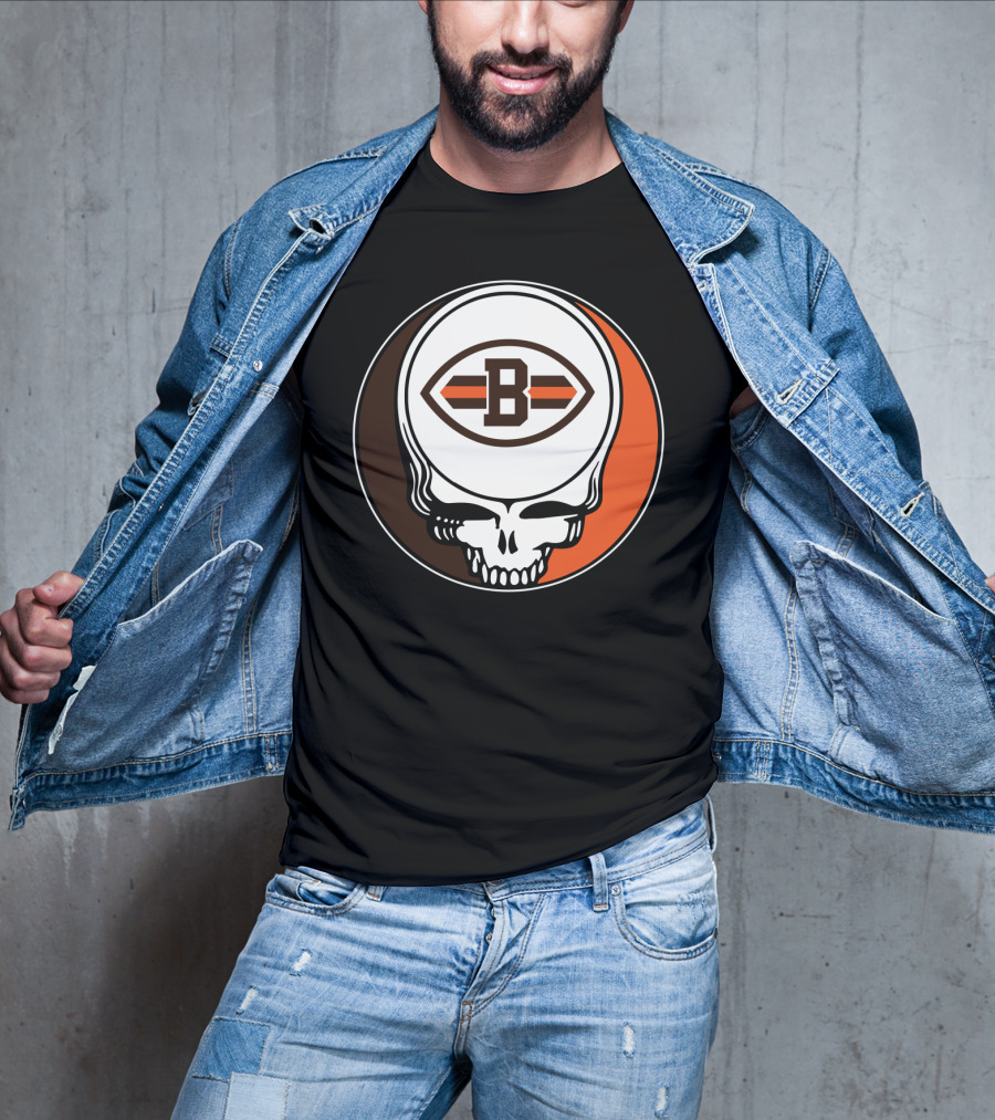 Grateful Dead Cleveland Browns Skull T-Shirt