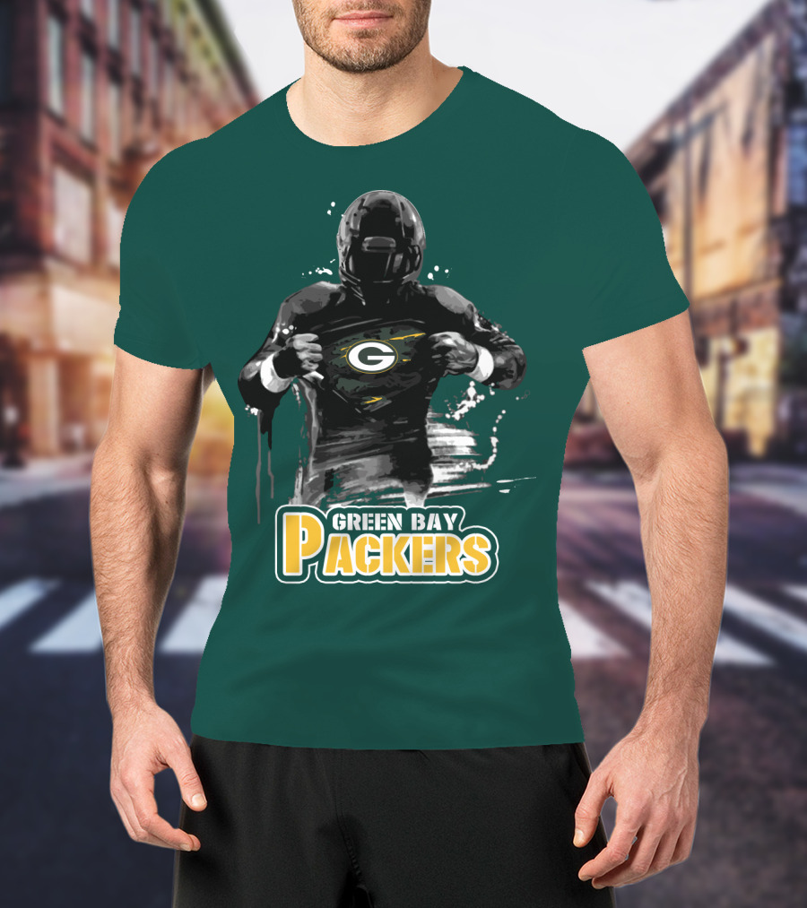 Green Bay Packers Superhero Football Player Iconic Team T-Shirt