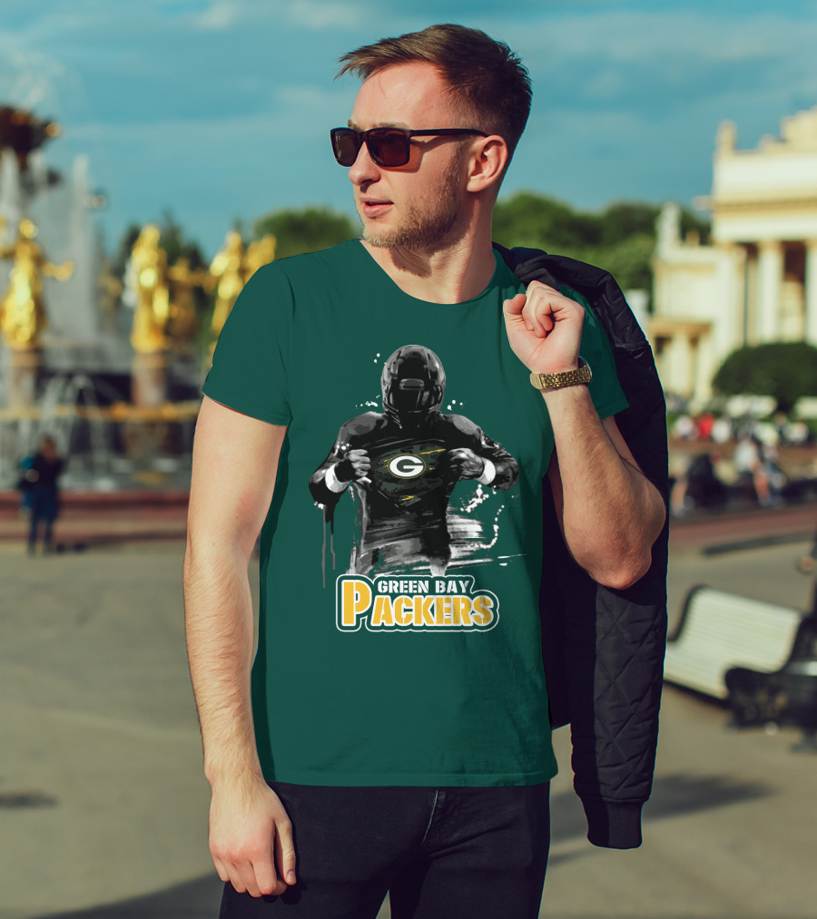 Green Bay Packers Superhero Football Player Iconic Team T-Shirt