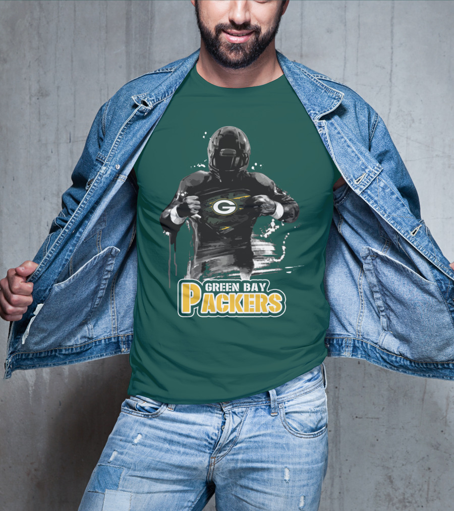 Green Bay Packers Superhero Football Player Iconic Team T-Shirt