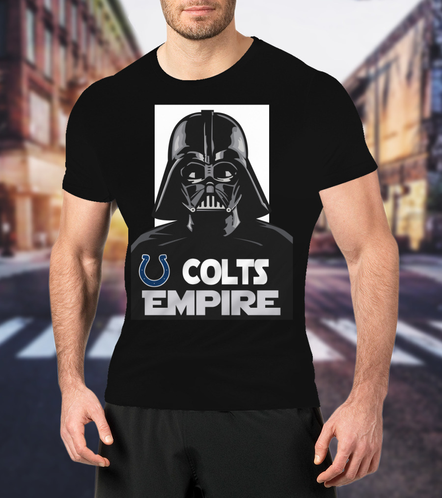 Colts Empire Darth Vader Indianapolis Nfl Football Team Star Wars Crossover T-Shirt