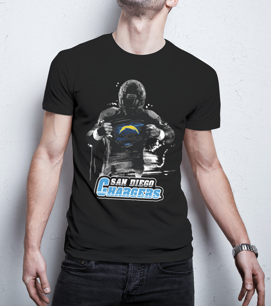 San Diego Chargers Football Hero Bold Lightning T-Shirt