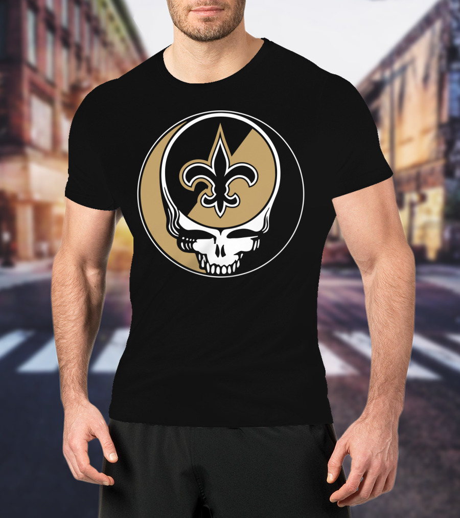 GRATEFUL DEAD Saints Skull Fleur-de-Lis T-Shirt