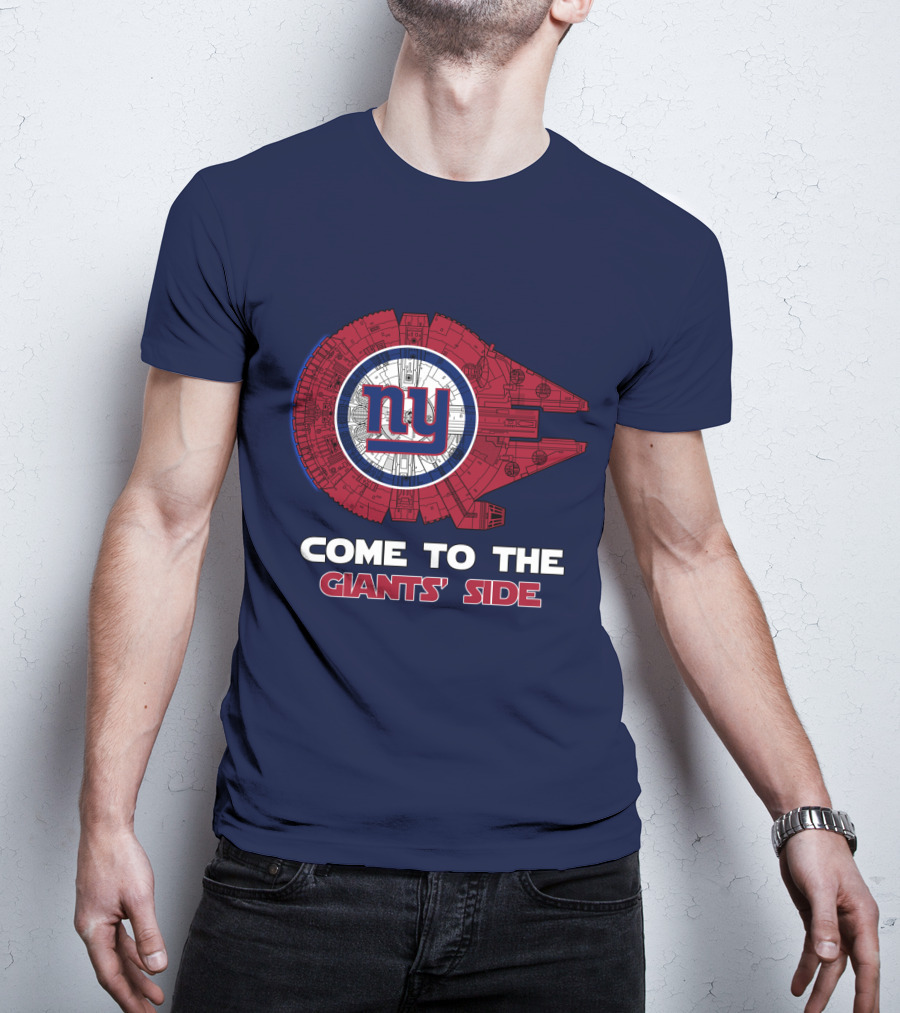 Come To The Giants' Side New York Giants Millennium Falcon T-Shirt