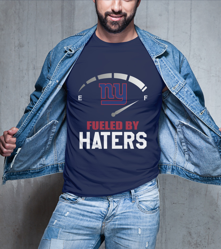 New York Giants Fueled By Haters Fuel Gauge T-Shirt