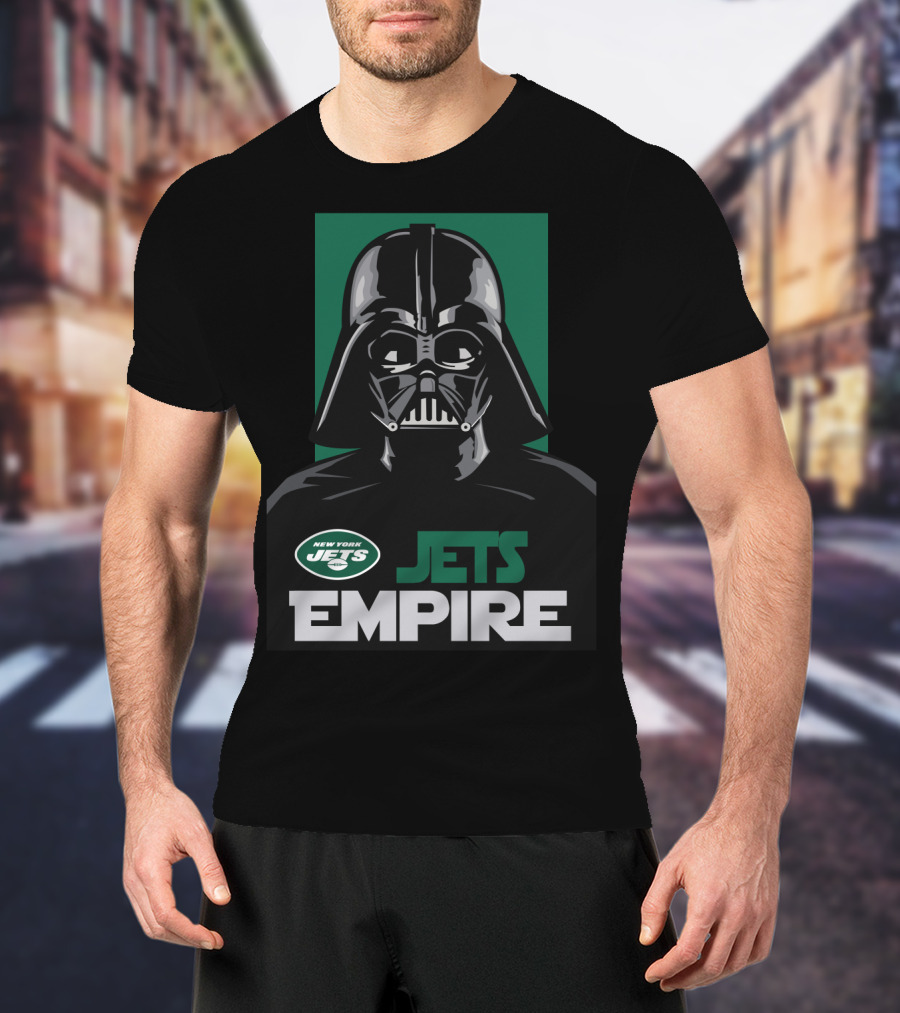 New York Jets Empire Darth Vader Nfl Star Wars Crossover T-Shirt