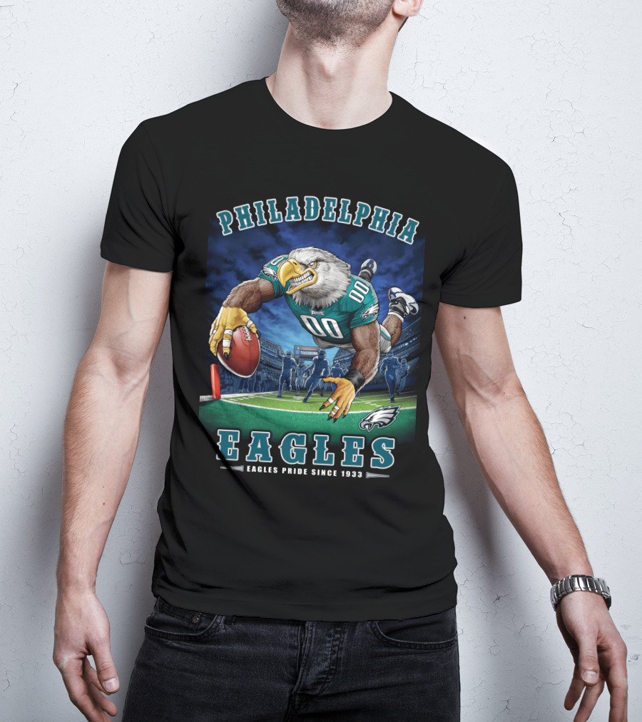 Philadelphia Eagles Pride Since 1933 End Zone Touchdown T-Shirt