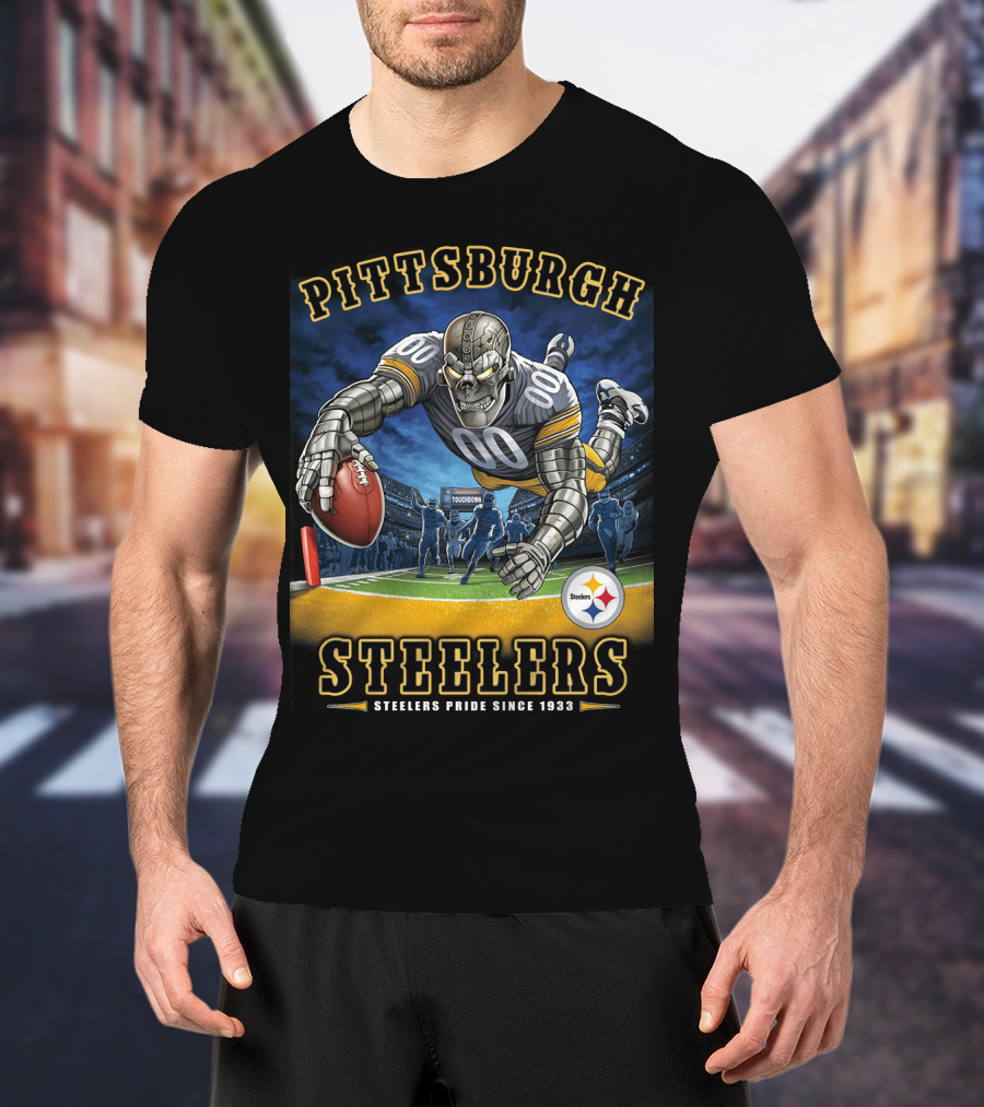 Pittsburgh Steelers Pride Since 1933 End Zone Action T-Shirt