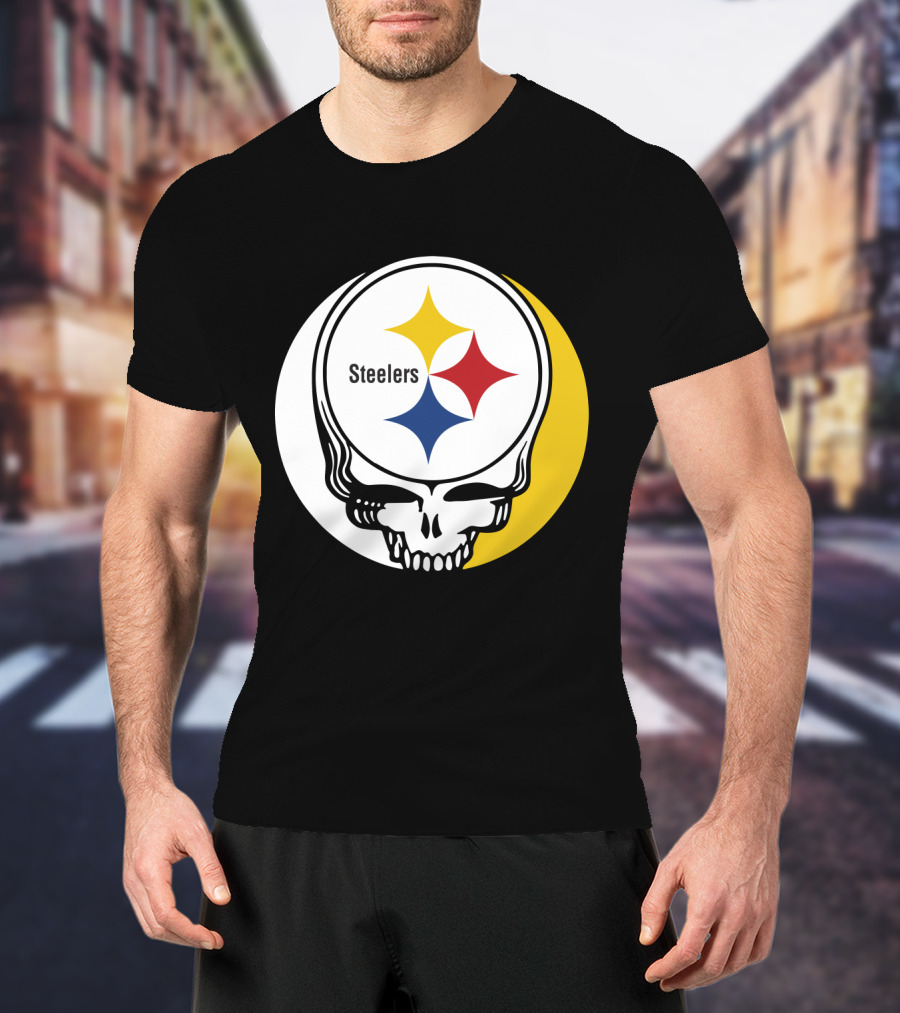 GRATEFUL DEAD Steelers Skull With Team T-Shirt