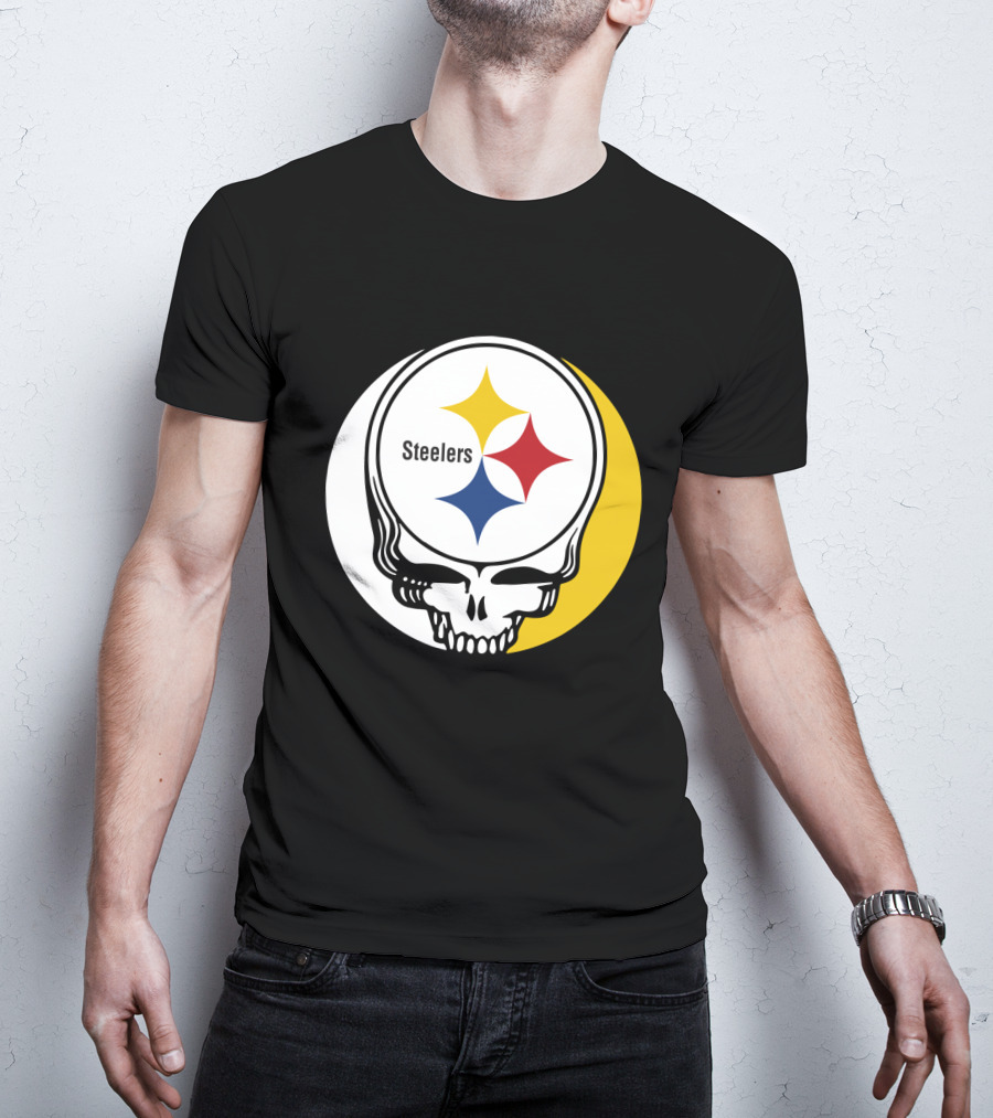 GRATEFUL DEAD Steelers Skull With Team T-Shirt