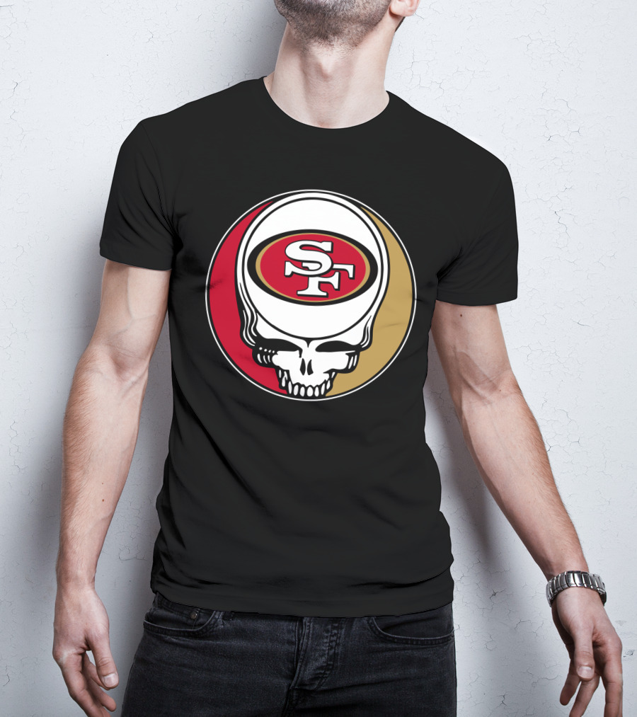 Grateful Dead San Francisco 49ers Skull Logo Combination T-Shirt
