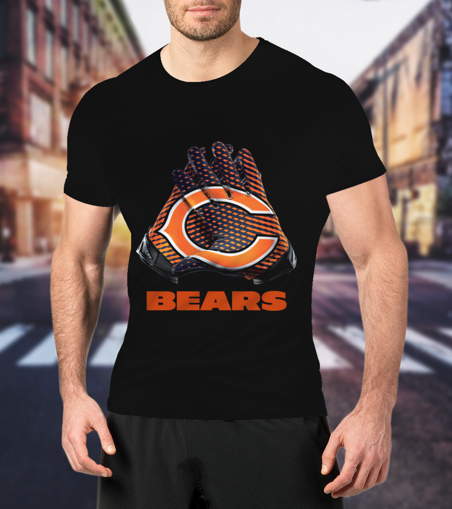 Chicago Bears C Logo Gloves Nfl Bears T-Shirt