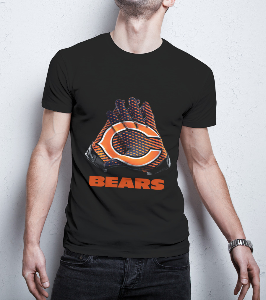 Chicago Bears C Logo Gloves Nfl Bears T-Shirt