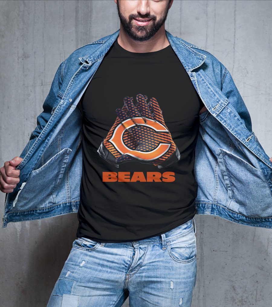 Chicago Bears C Logo Gloves Nfl Bears T-Shirt