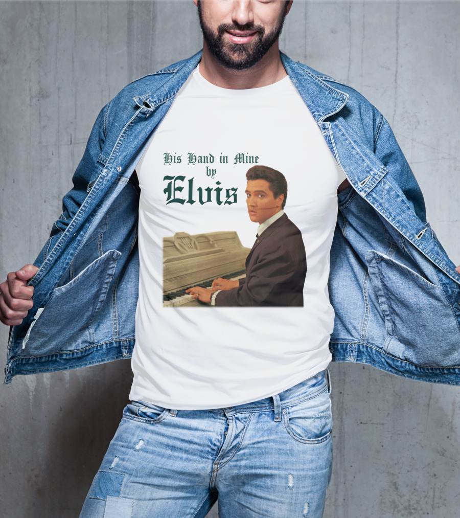 His Hand In Mine By Elvis At Piano T-Shirt