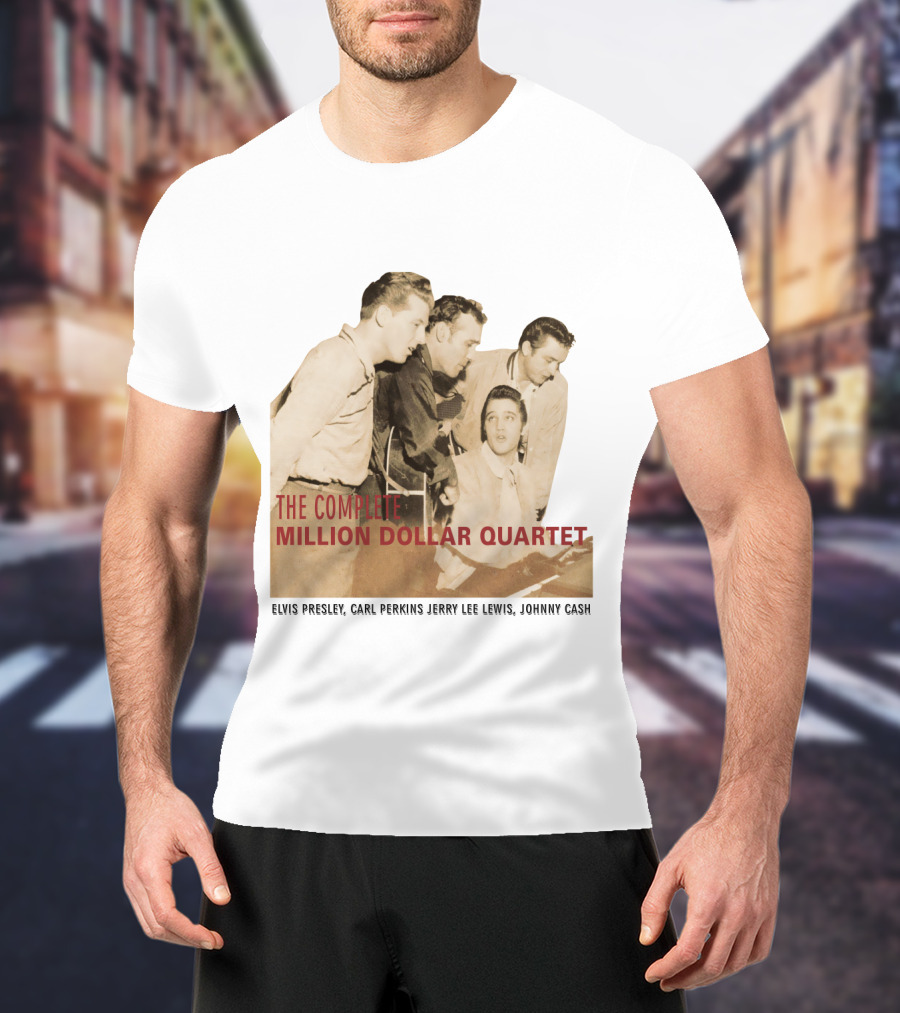The Complete Million Dollar Quartet Elvis Presley Carl Perkins Jerry Lee Lewis Johnny Cash T-Shirt