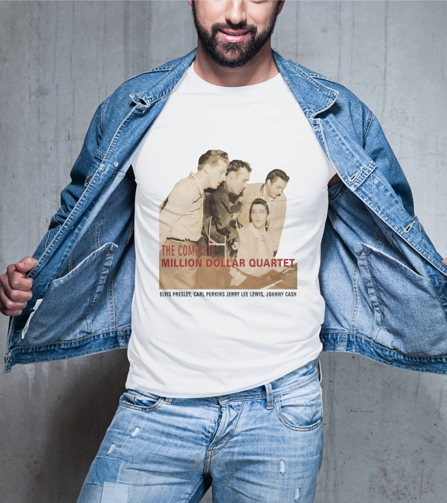 The Complete Million Dollar Quartet Elvis Presley Carl Perkins Jerry Lee Lewis Johnny Cash T-Shirt
