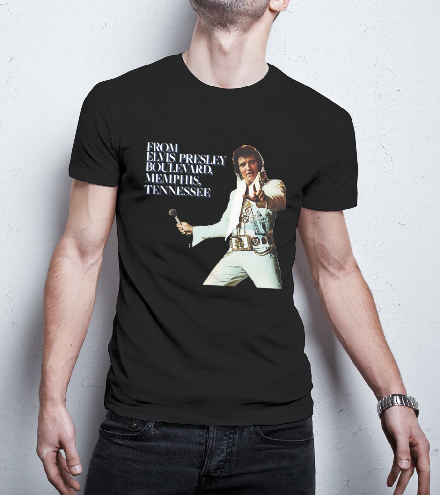 From Elvis Presley Boulevard Memphis Tennessee T-Shirt
