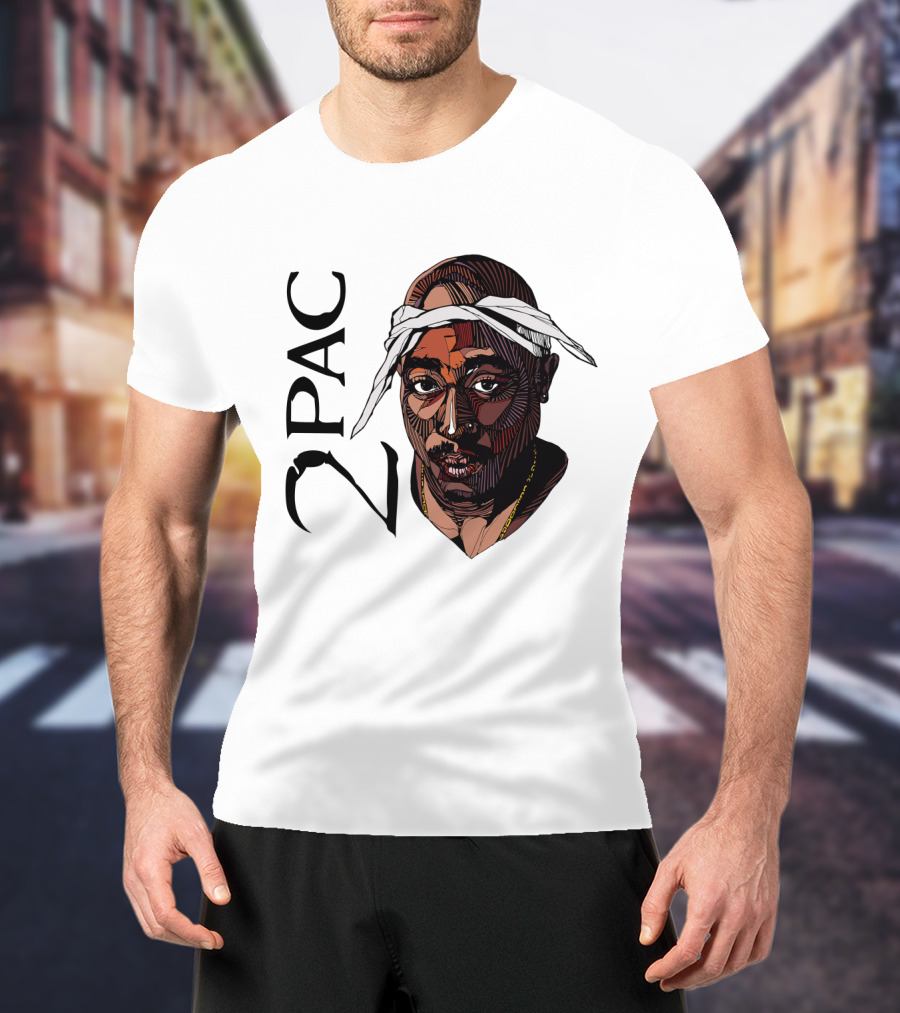 Tupac Shakur 2Pac Bandana Rapn T-Shirt