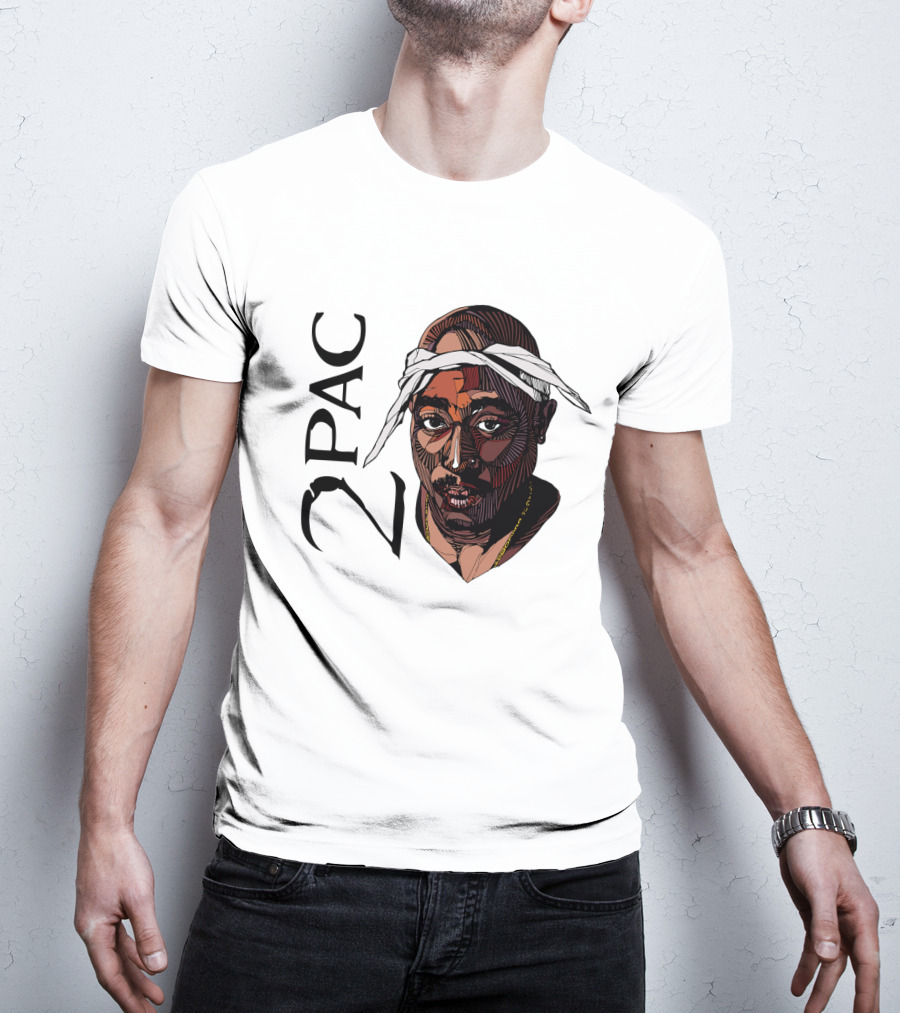 Tupac Shakur 2Pac Bandana Rapn T-Shirt