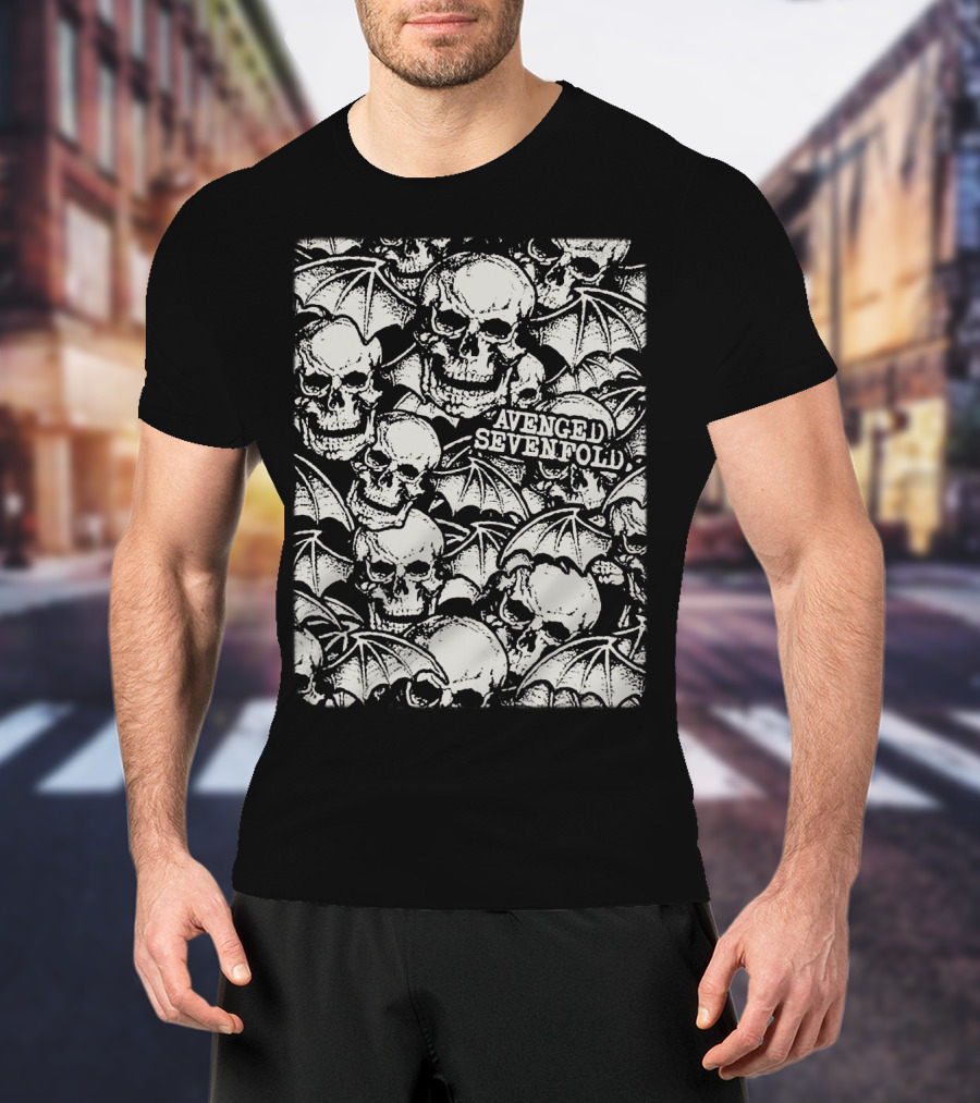 Avenged Sevenfold Skull And Bat Wings T-Shirt
