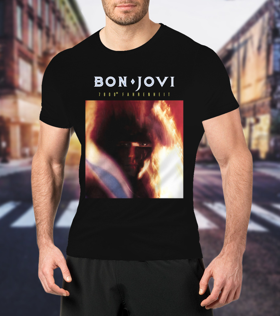 Bon Jovi 7800 Degrees Fahrenheit Album T-Shirt