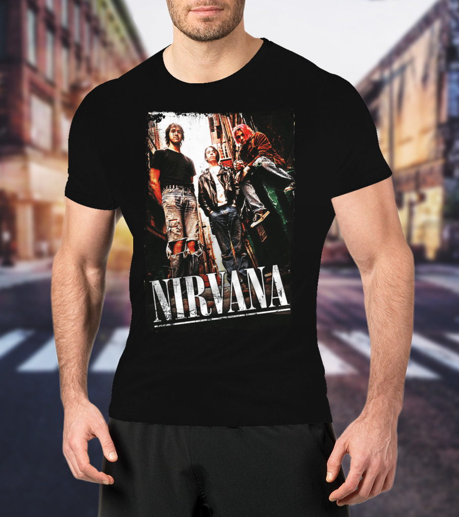 Nirvana Nvn 14 Grunge Band Photo T-Shirt