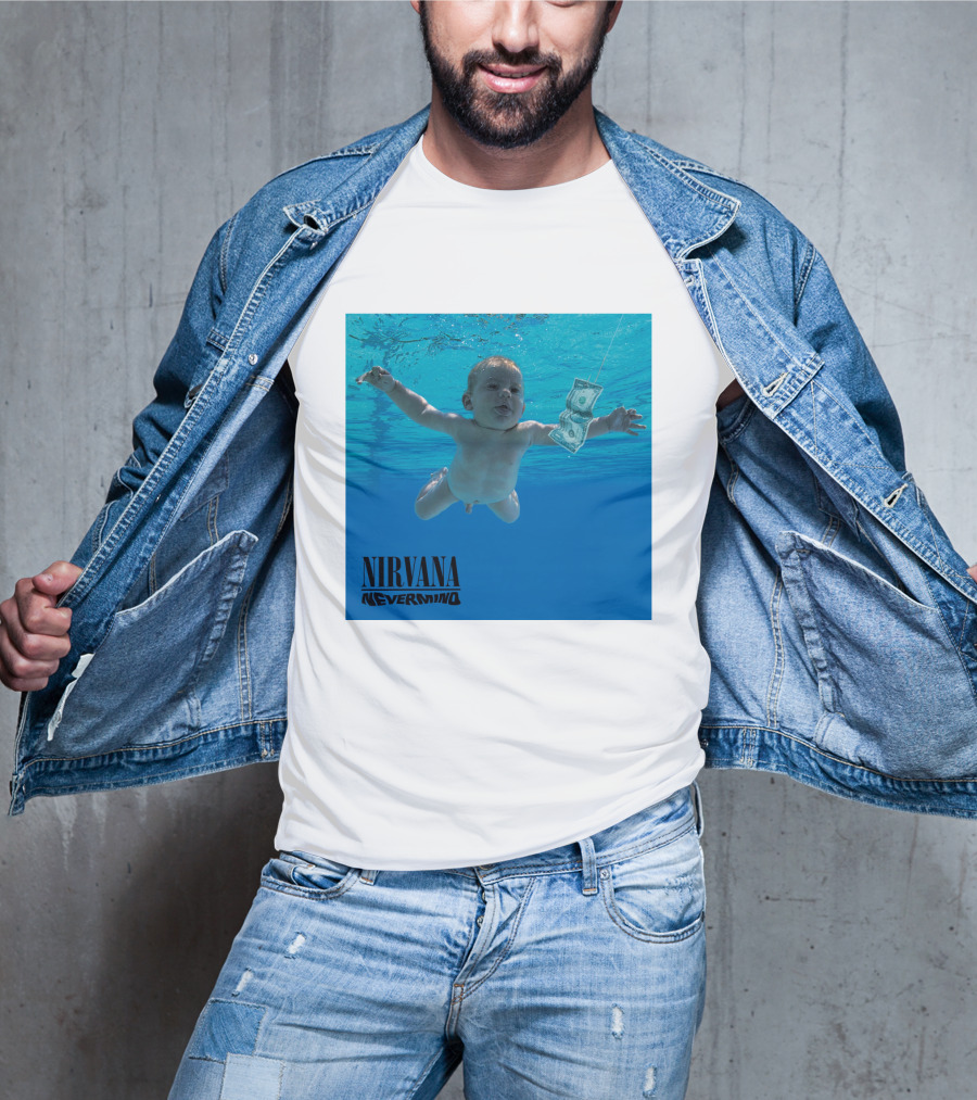 Nirvana Nevermind Album Cover Baby In Pool With Dollar Bill T-Shirt