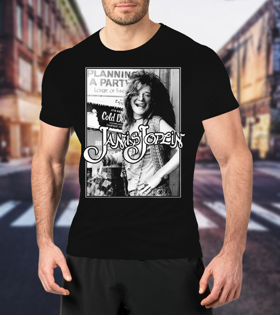 Janis Joplin Cold Drink Planning A Party T-Shirt