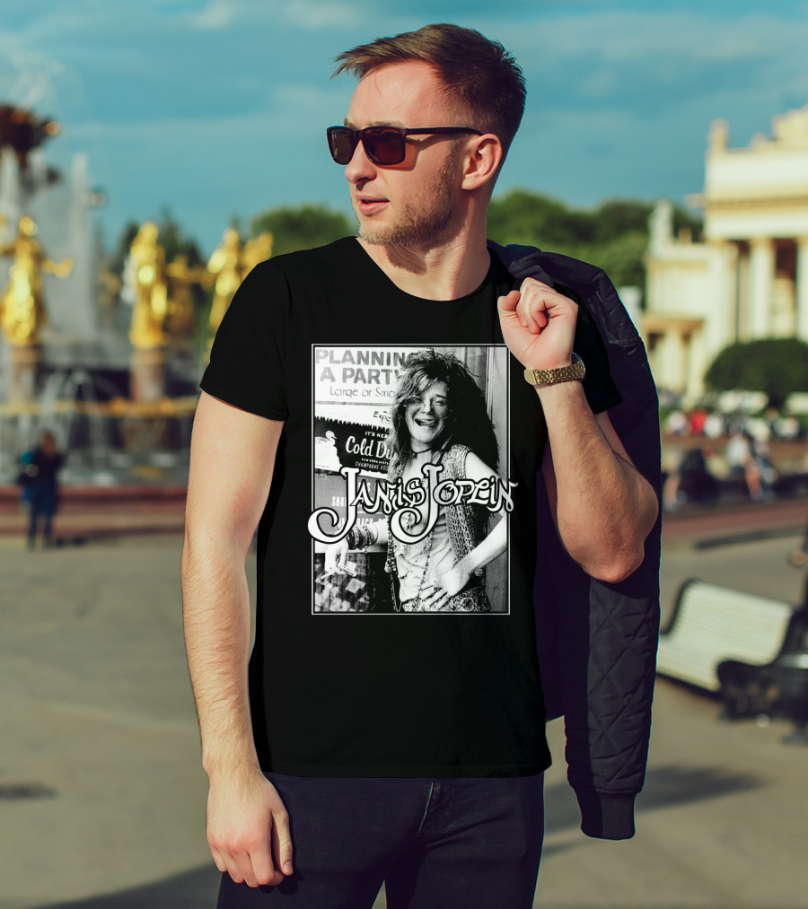 Janis Joplin Cold Drink Planning A Party T-Shirt