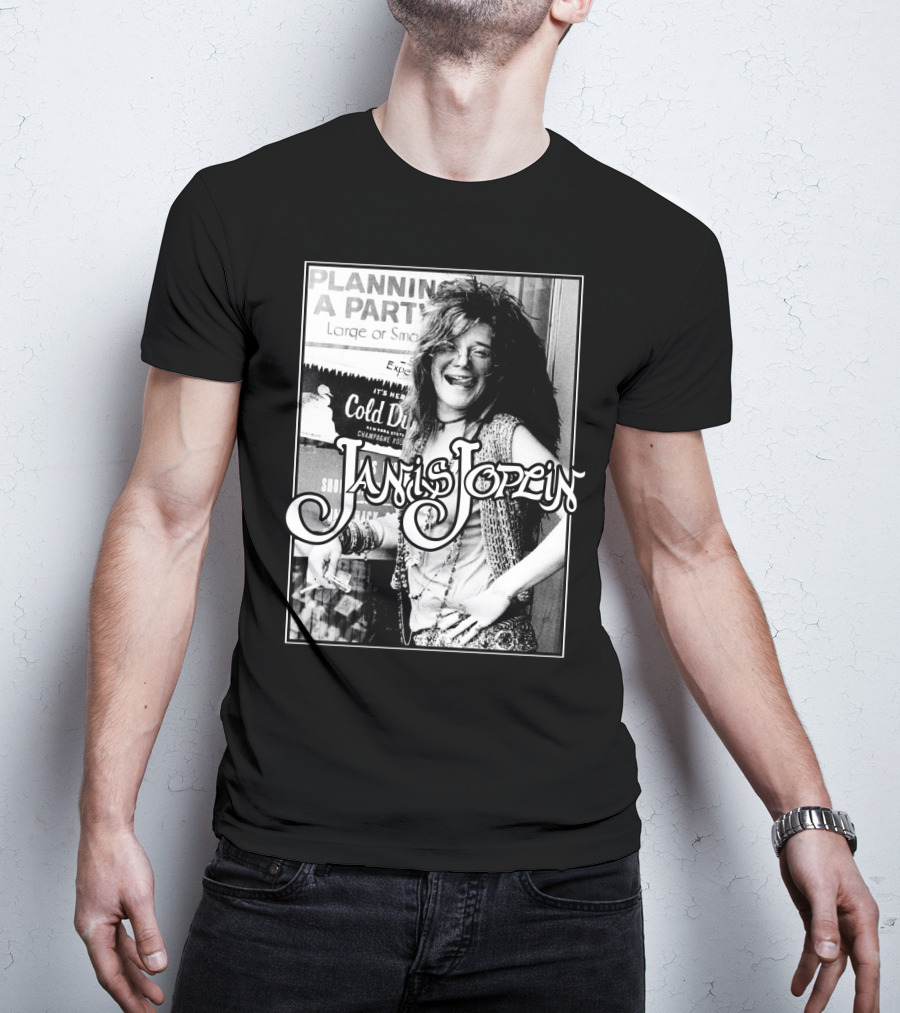 Janis Joplin Cold Drink Planning A Party T-Shirt