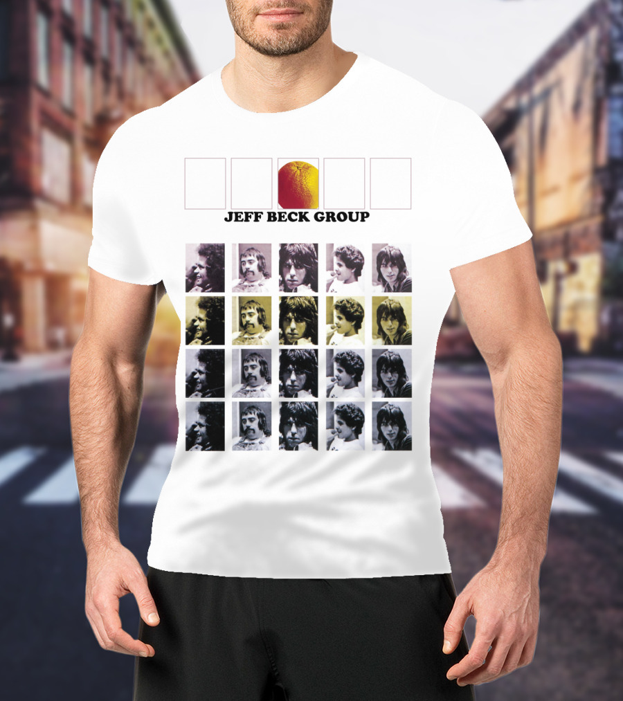 TJB 10 The Jeff Beck Group Retro Collage Portraits T-Shirt