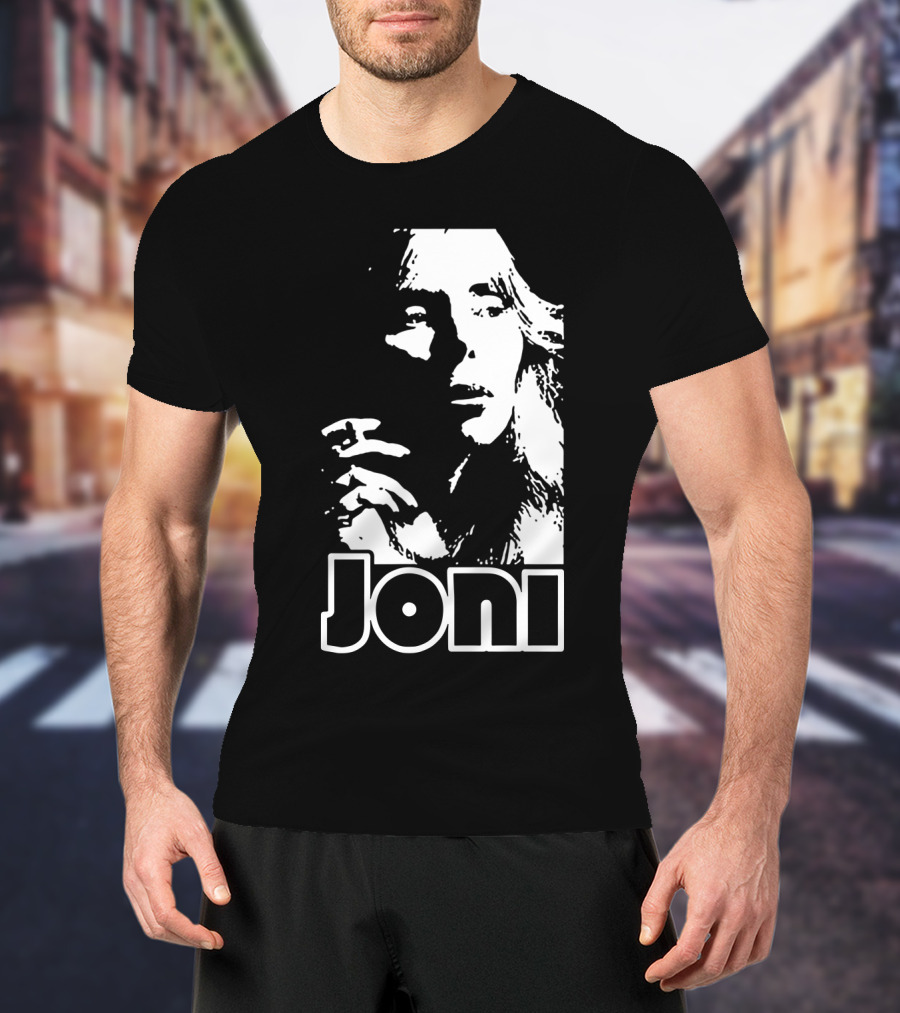 Joni Mitchell Black And White Classic T-Shirt