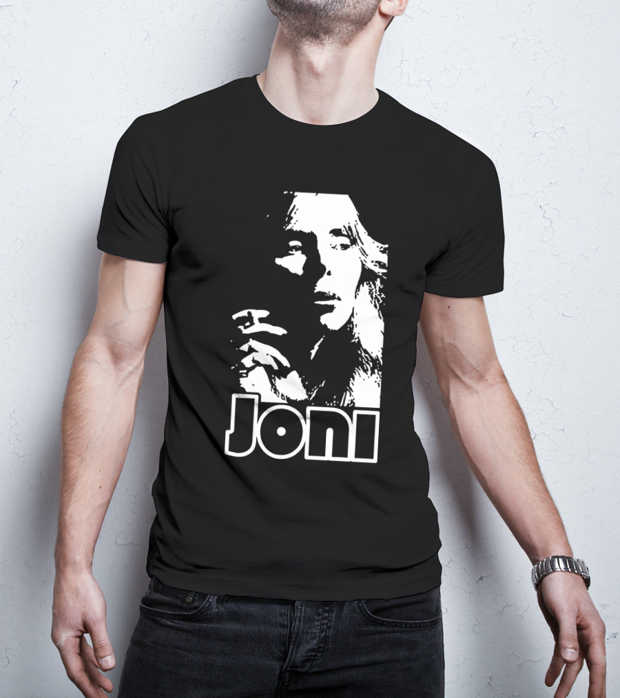 Joni Mitchell Black And White Classic T-Shirt