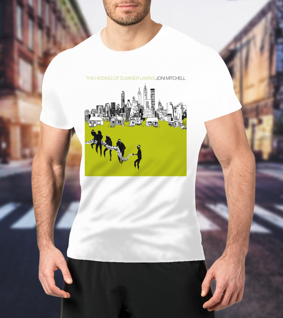 Joni Mitchell The Hissing Of Summer Lawns Cityscape Lawns T-Shirt
