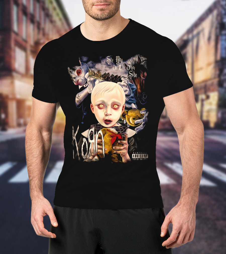 KORN See You On The Other Side Creepy Child And Doll With Clown Faces T-Shirt