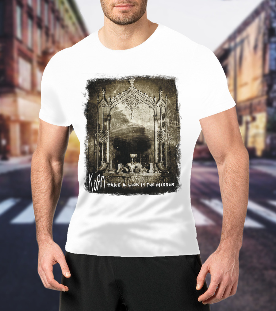 KORN Take A Look In The Mirror Gothic Arch Reflection T-Shirt