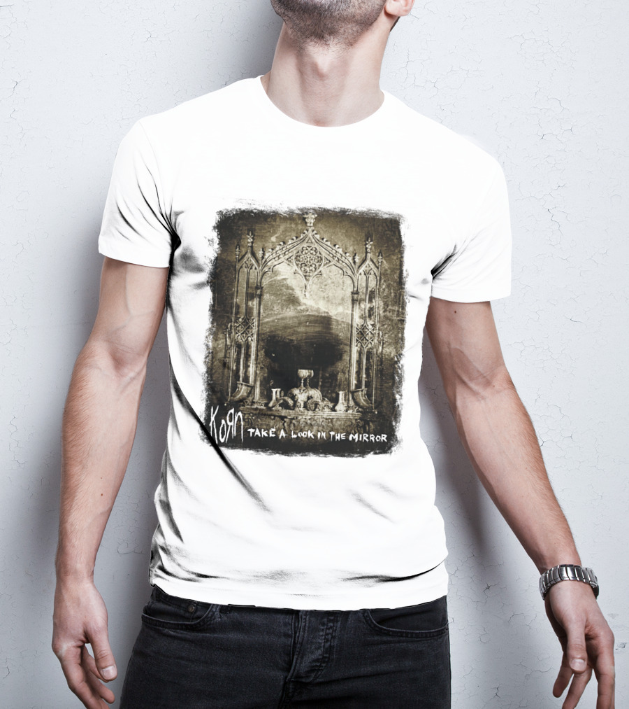KORN Take A Look In The Mirror Gothic Arch Reflection T-Shirt