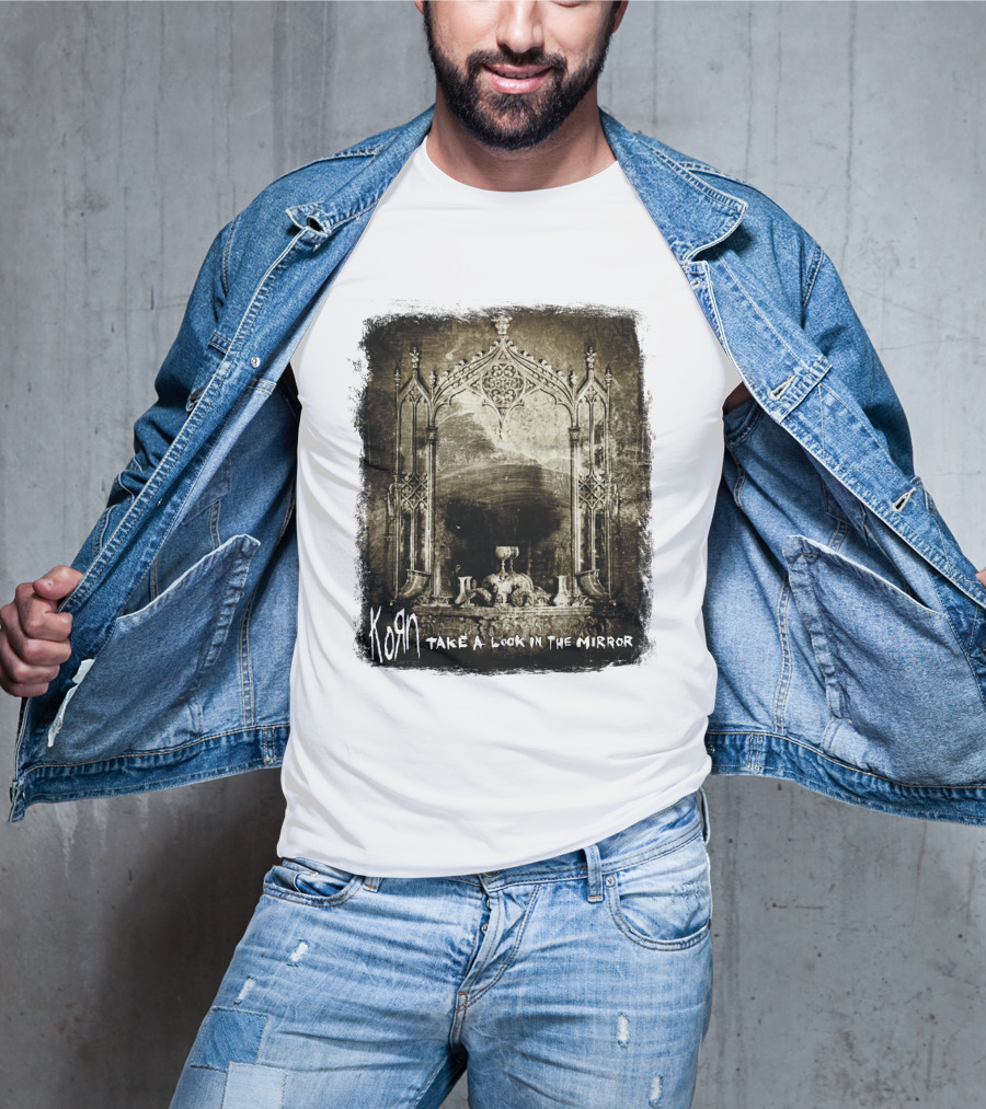 KORN Take A Look In The Mirror Gothic Arch Reflection T-Shirt