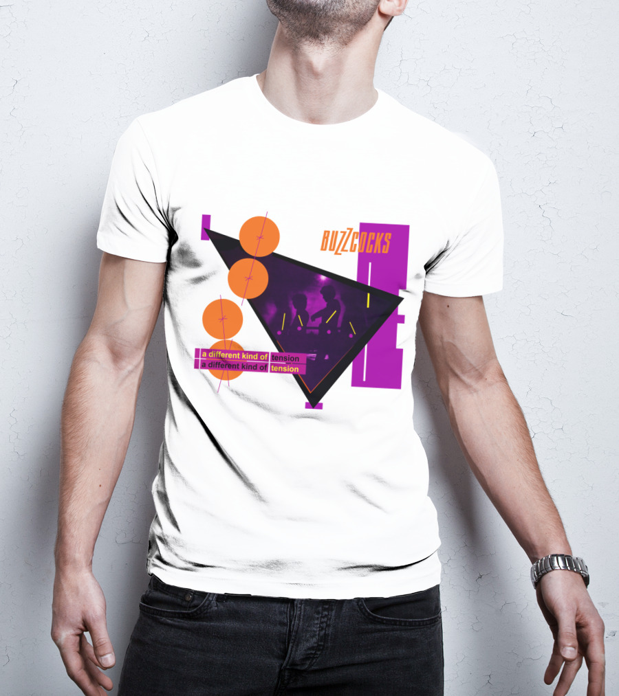Buzzcocks A Different Kind Of Tension BZC 04 Purple Triangle T-Shirt