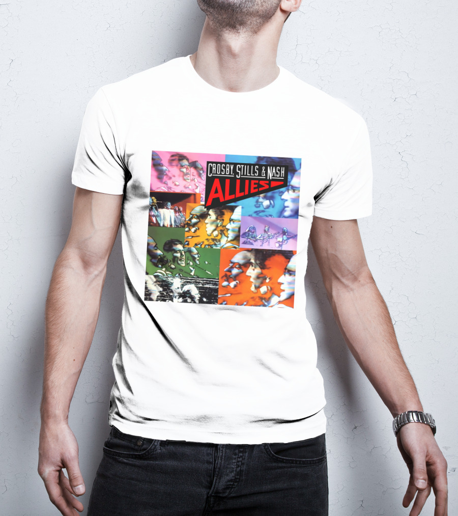 Crosby, Stills And Nash Allies Album Collage T-Shirt
